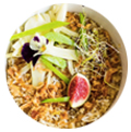Assiette de salade. promouvoir restaurant instagram