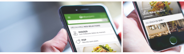 Application pour mobile LaFourchette afficher complet restaurant 