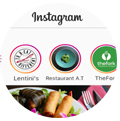 Instagram stories. Promote restaurant Instagram