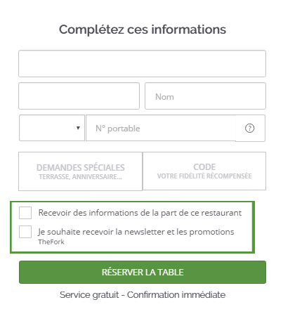 TheFork La base de données du logiciel de restaurant : une mine d’or graphique réservation en ligne
