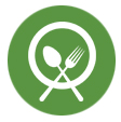 thefork - gestione ristorante - grafico icona coltello e forchetta