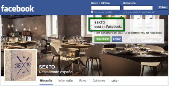 facebook para restaurantes