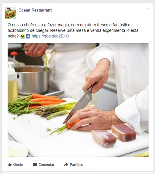 TheFork Erros no perfil do Facebook do restaurante - Atrair clientes