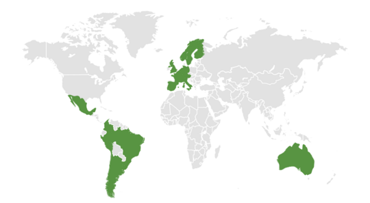 Map countries