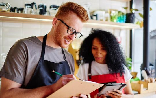 restaurant geschäftsplan menschen bei der arbeit