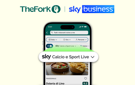 Partnership tra Sky e TheFork