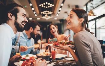Man and Woman dining