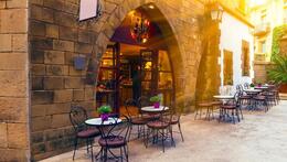 outside terrace restaurant in spain
