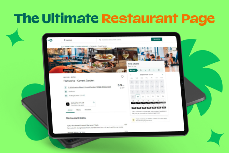 Restaurant page on TheFork