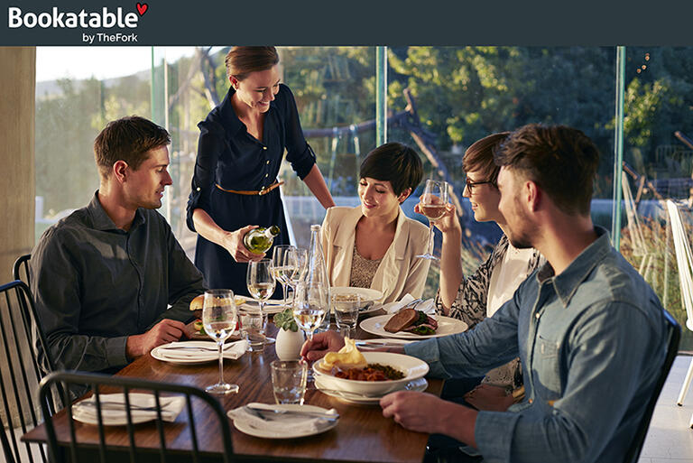 Customers at a restaurant