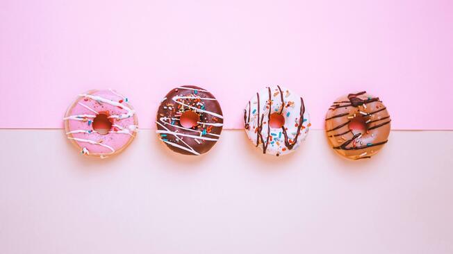 multi flavor donuts 